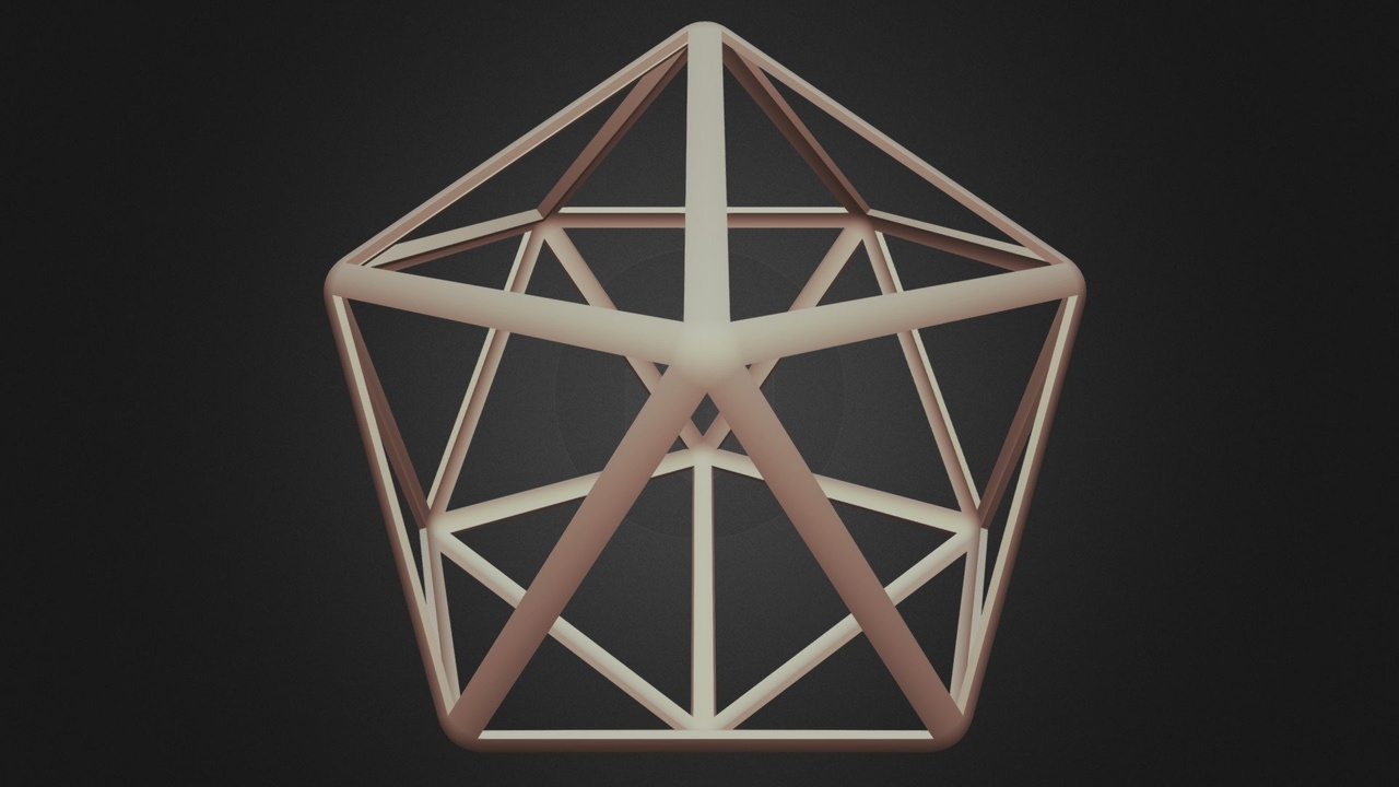 Wireframe Icosahedron | Fab