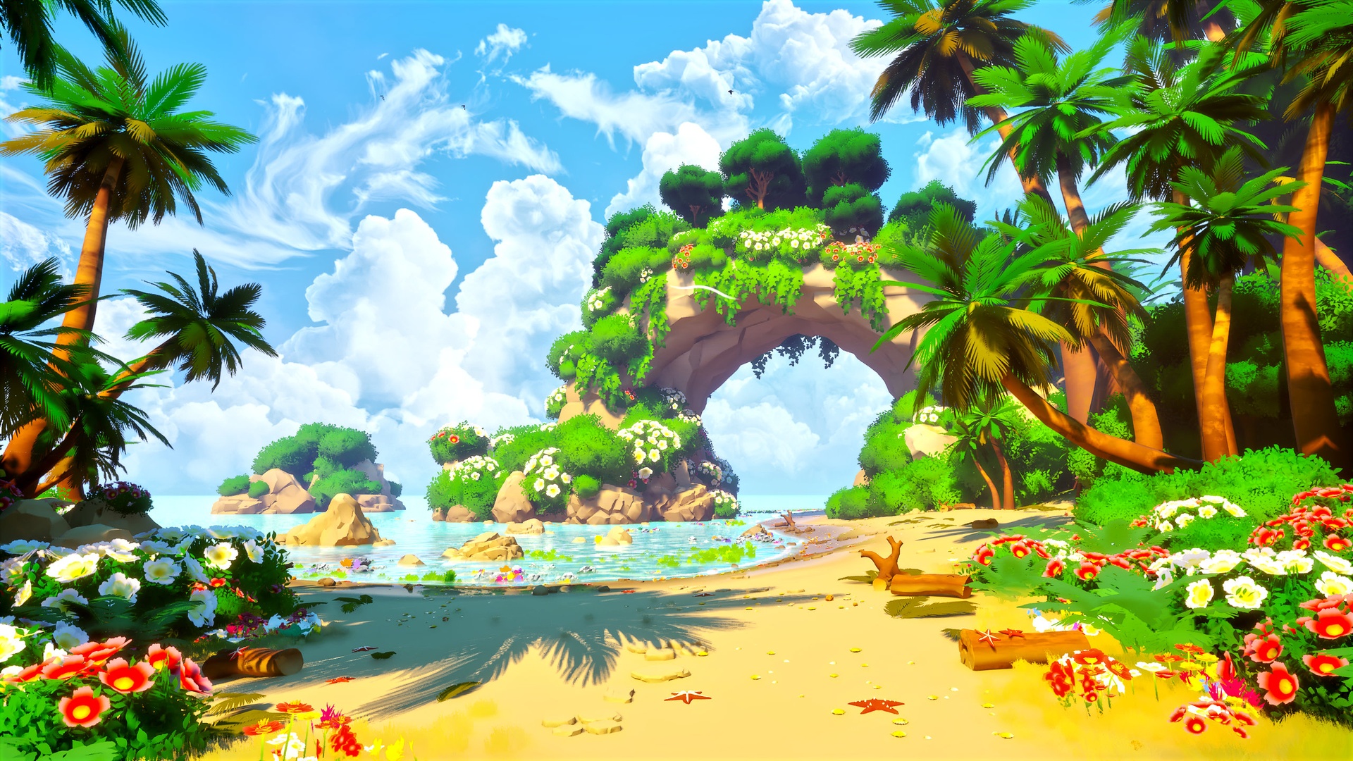 Media 1 for listing Tropical Beach Biome - Low Poly Stylized Environment