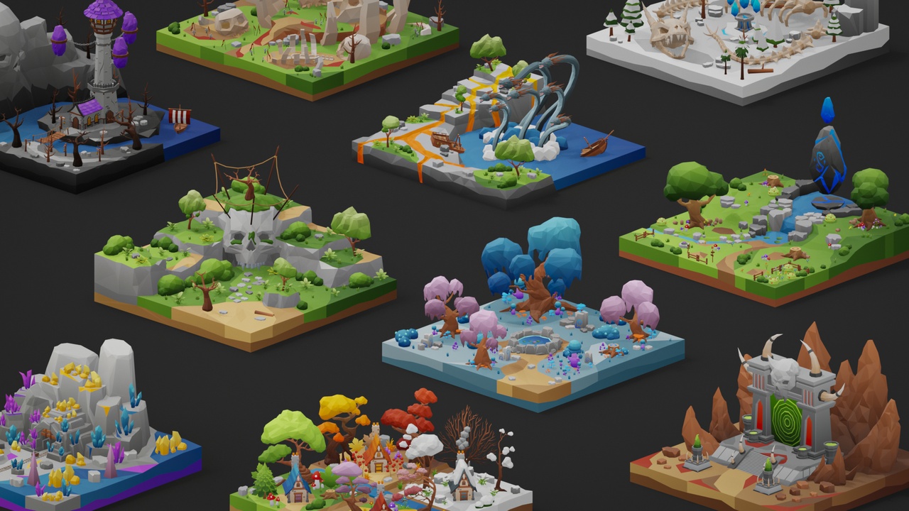 Media 1 for listing Low Poly Fantasy Locations Pack