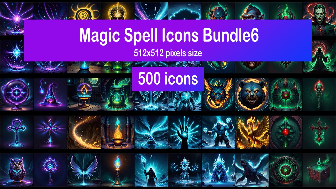 Media 1 for listing Magic Spell Icons Bundle6