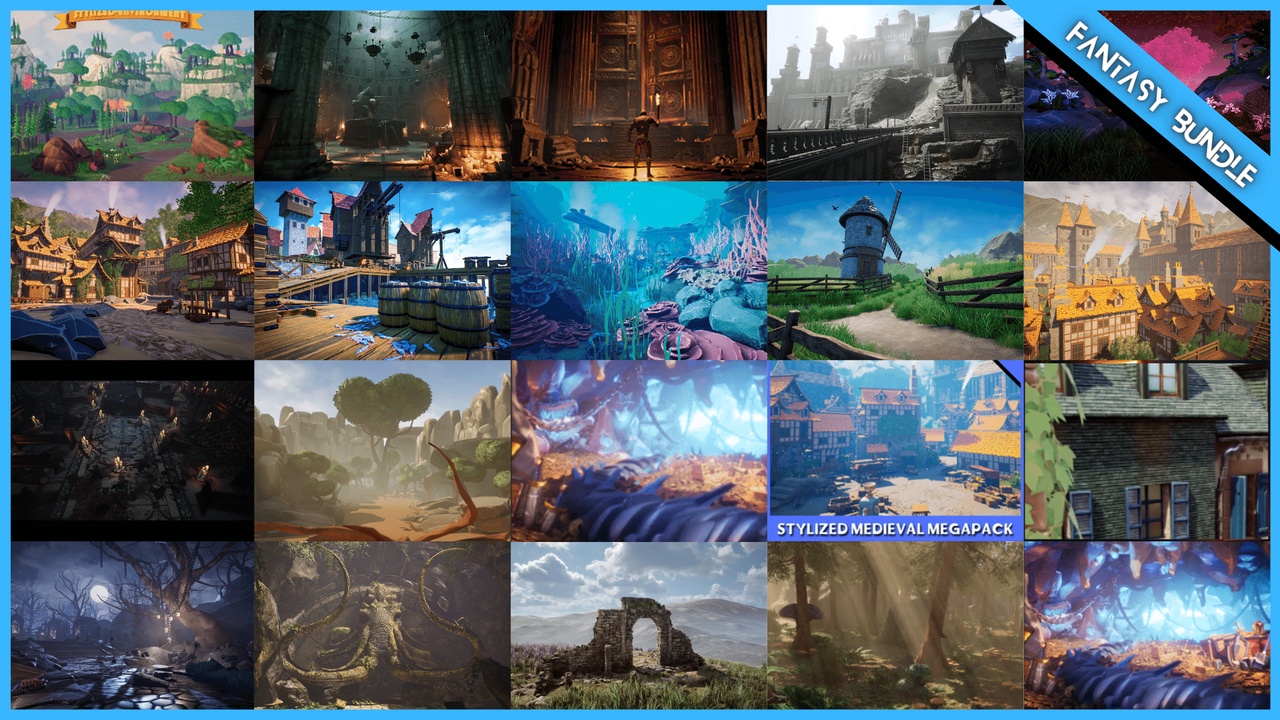 商品 Complete Fantasy Bundle (Castle, Town, Village, Dungeon, Wild West, Temple) 的媒体 1