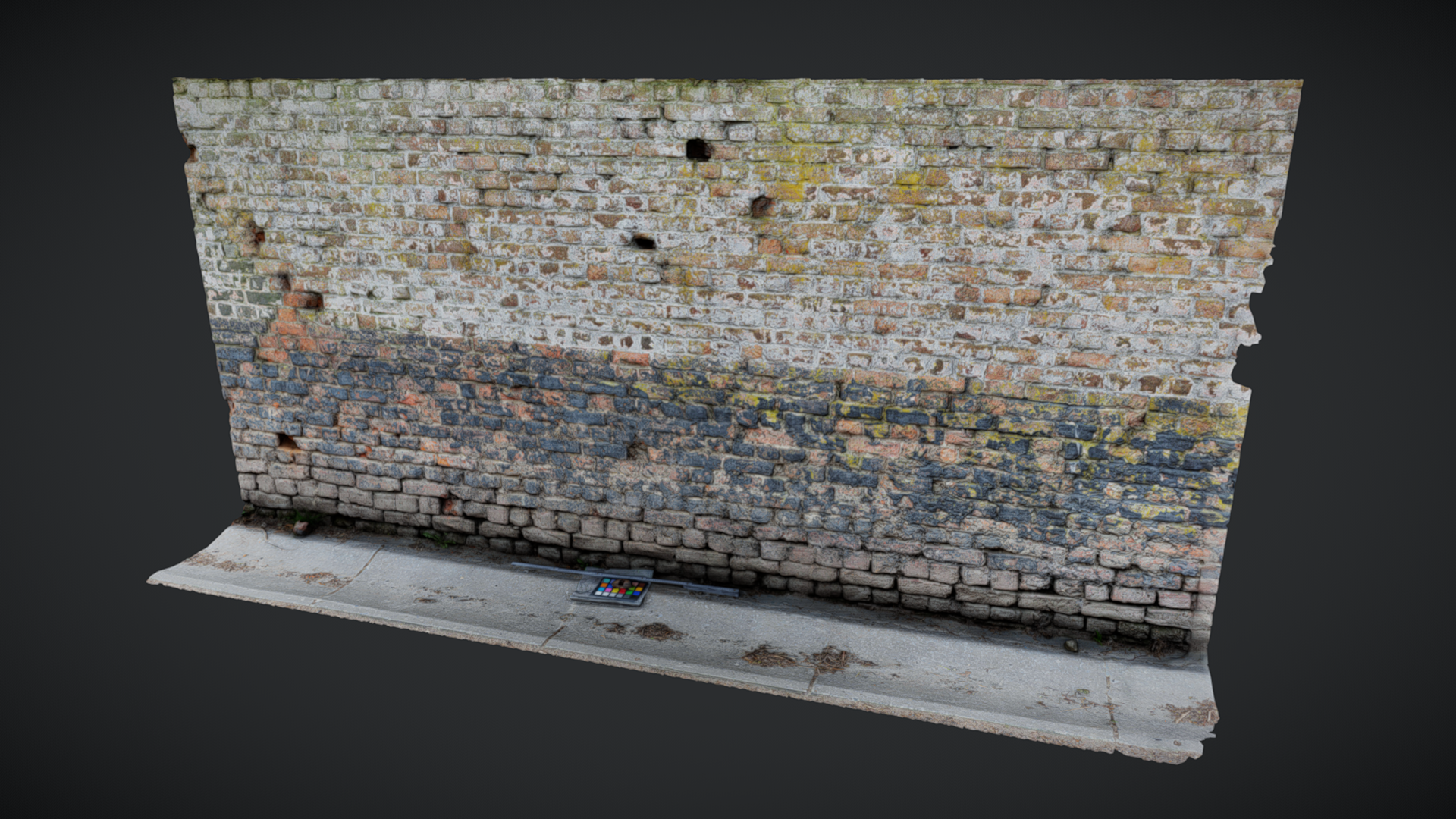 Farm wall white brick weathered | Fab
