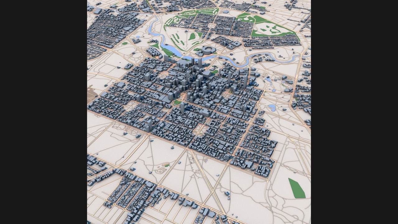 Media 1 for listing Adelaide City Australia | Detailed Urban Landscape 3D Model