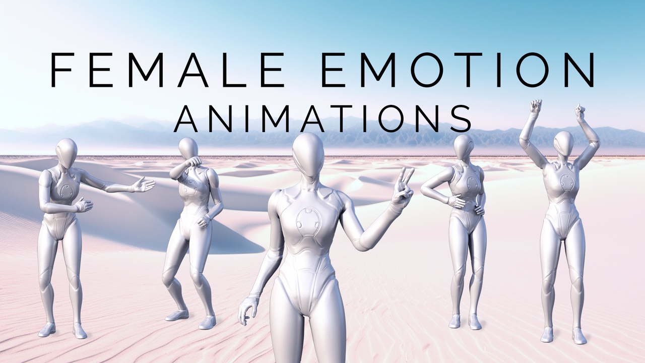 Media 1 for listing 100 Female Emotion Animations