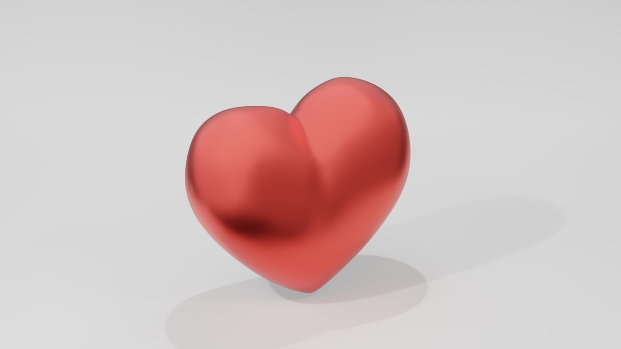 Media 1 for listing Heart Shape 3D Model – Low Poly Love Icon