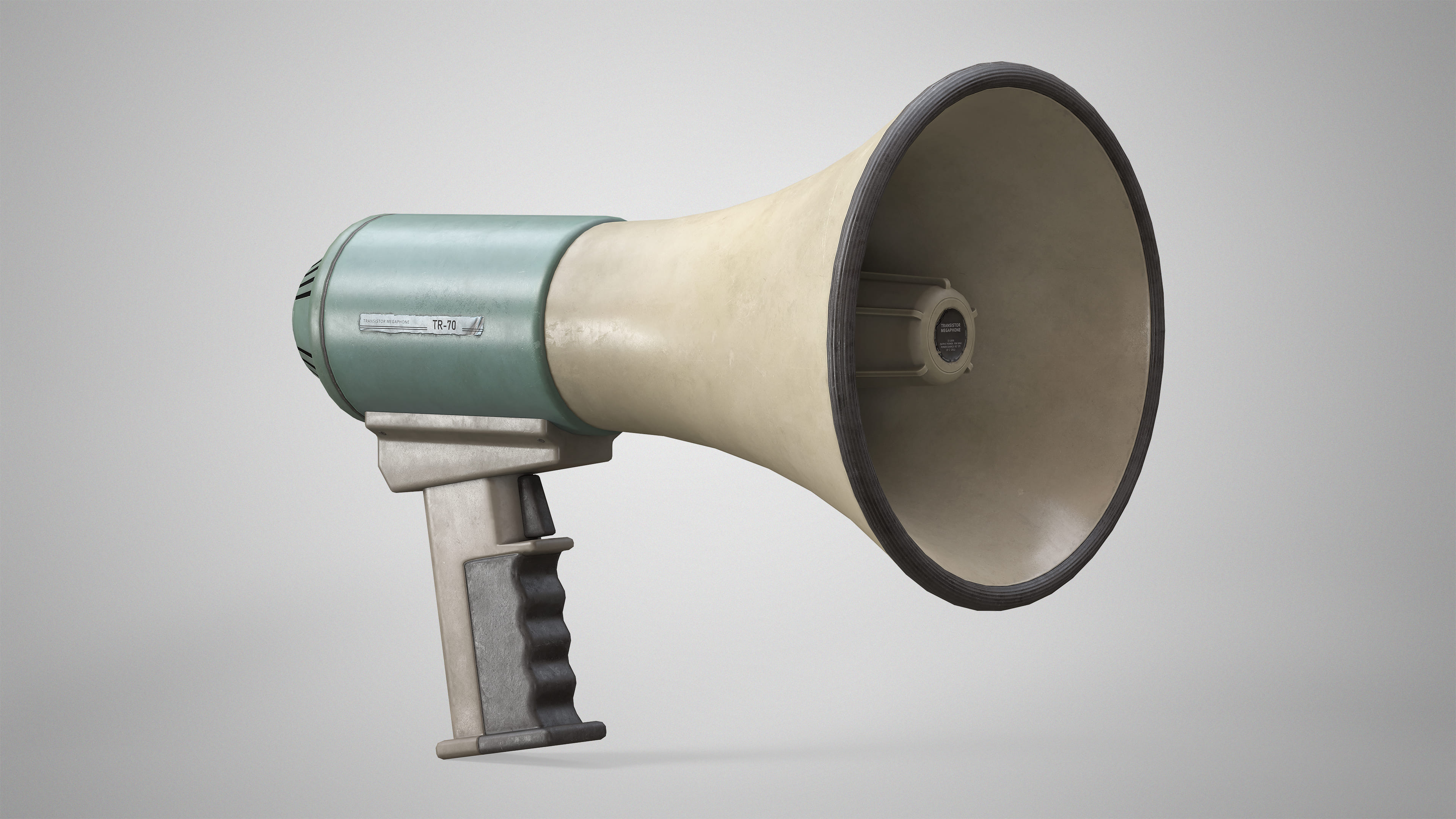 Realistic Megaphone - Old Portable Hand Loudspeaker AAA Low-poly 3D ...