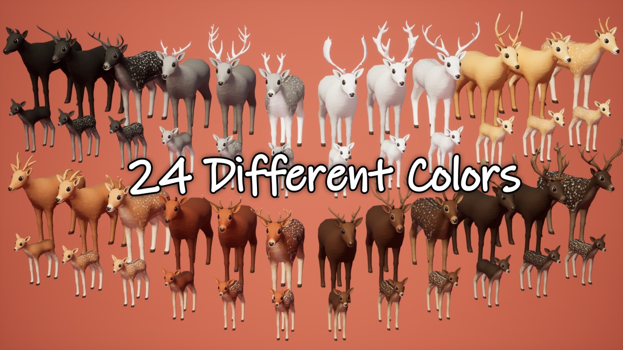 SI - Animated Deer and Fawn 제품 등록을 위한 미디어 1개