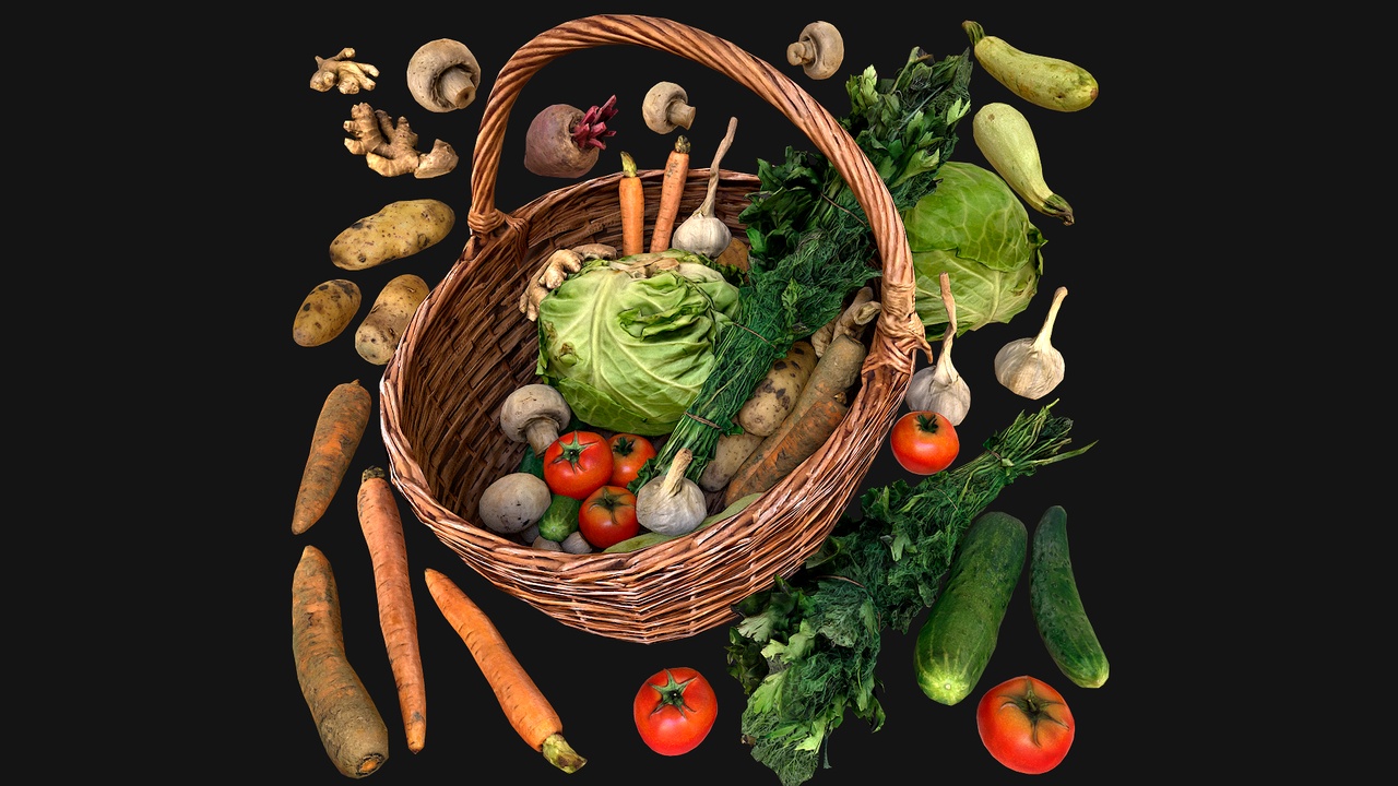 Media 1 for listing Basket with Vegetables