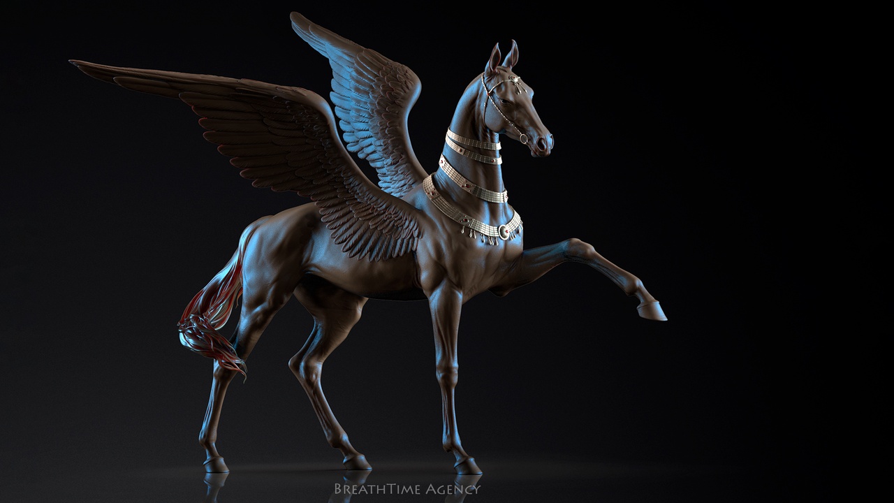 Media 1 for listing Akhal-Teke Pegasus | 3D Sculpting