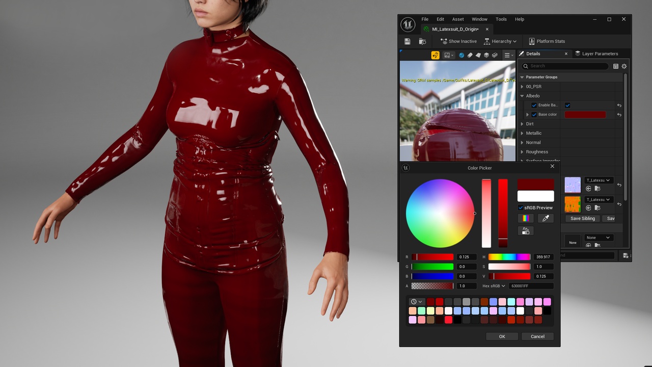 Media 1 for listing Bodysuit - Latexsuit - Metahuman outfit - Compatible with all MH body