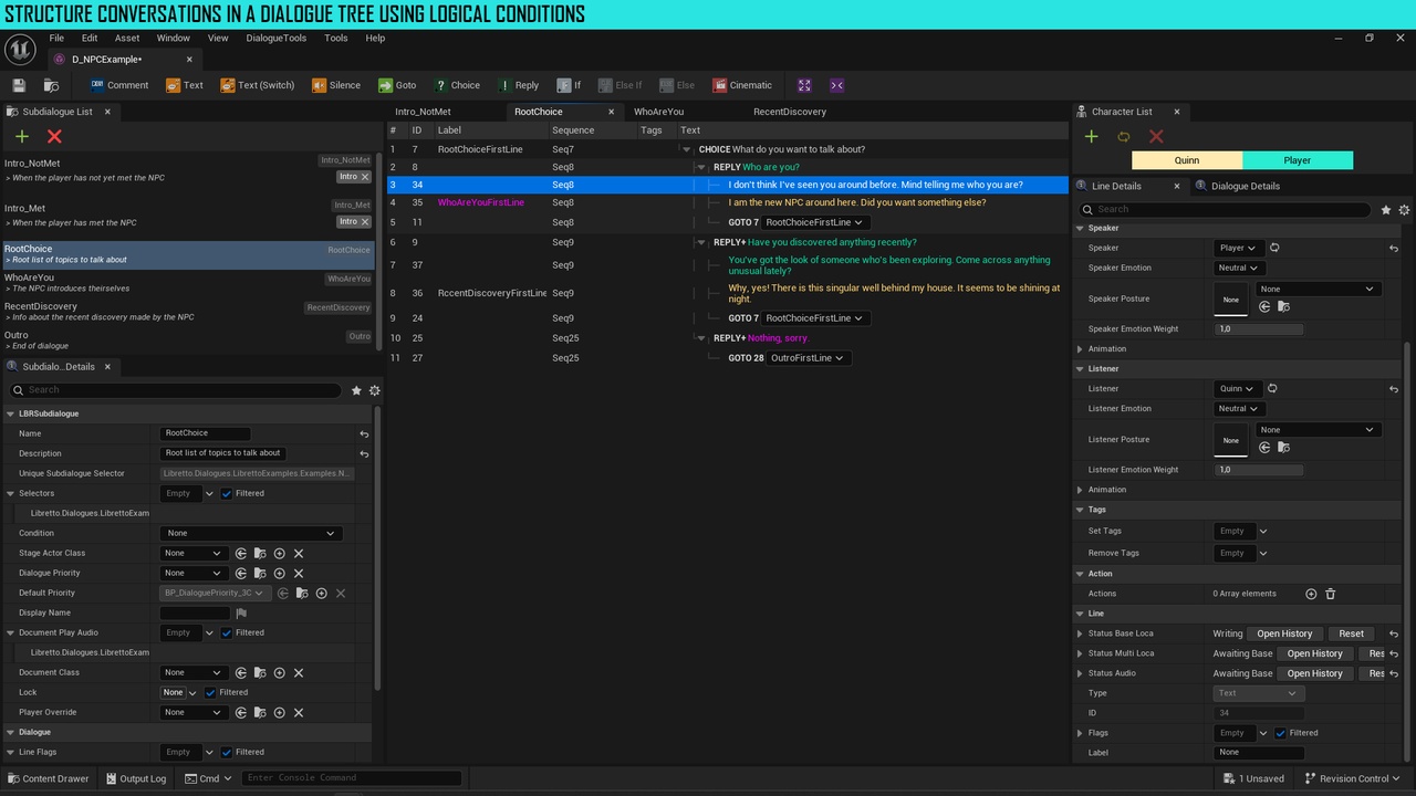 Media 1 for listing Libretto – Dialogue Editor & Cutscene Sequence Generator