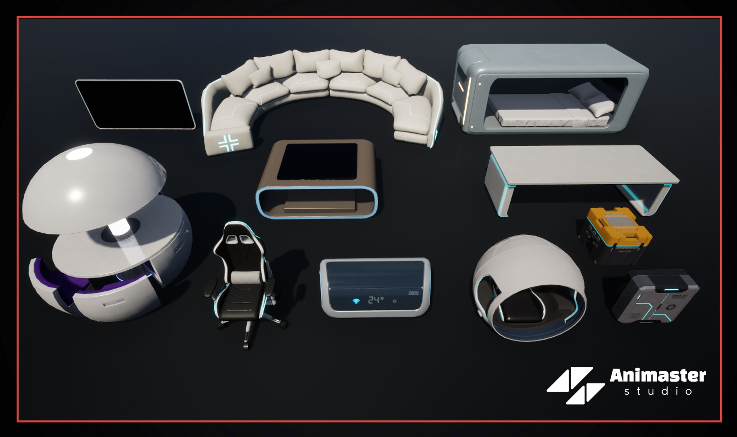 Media 1 for listing Sci-Fi Furniture Prop Pack