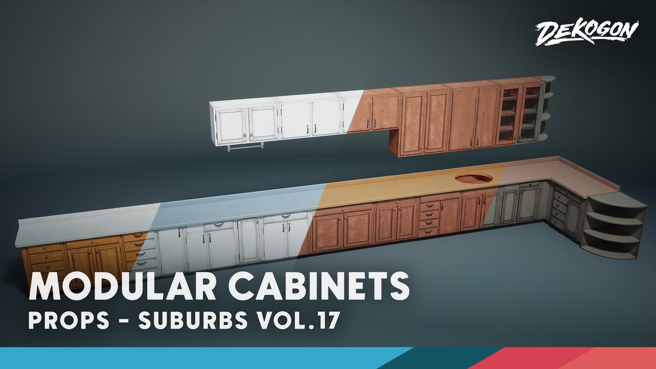 商品 Suburbs VOL.17 - Modular Cabinets (Nanite and Low Poly) 的媒体 1