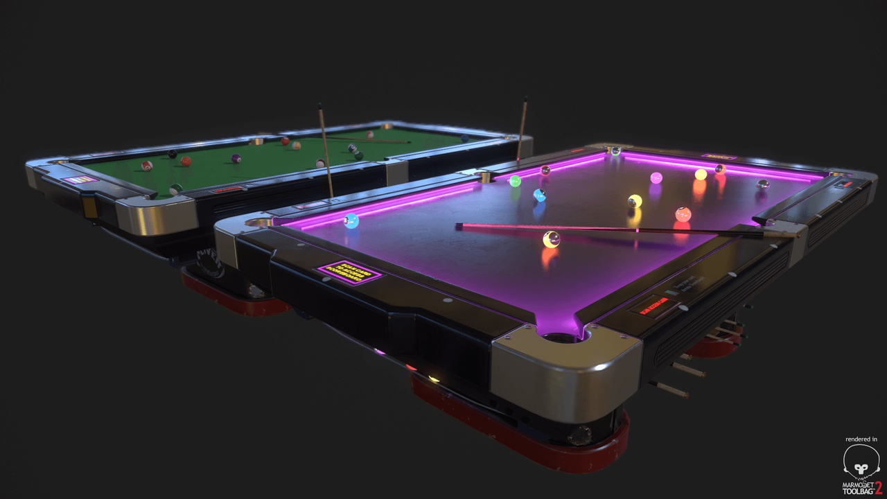 Media 1 for listing Pool Table with Neon Balls