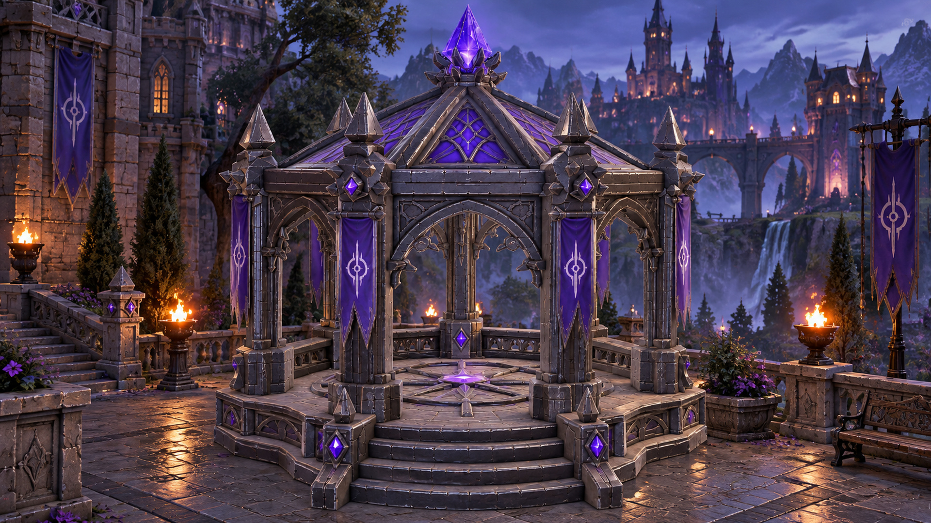 Fantasy Arcane Gothic Crystal Pavilion preview on Fab