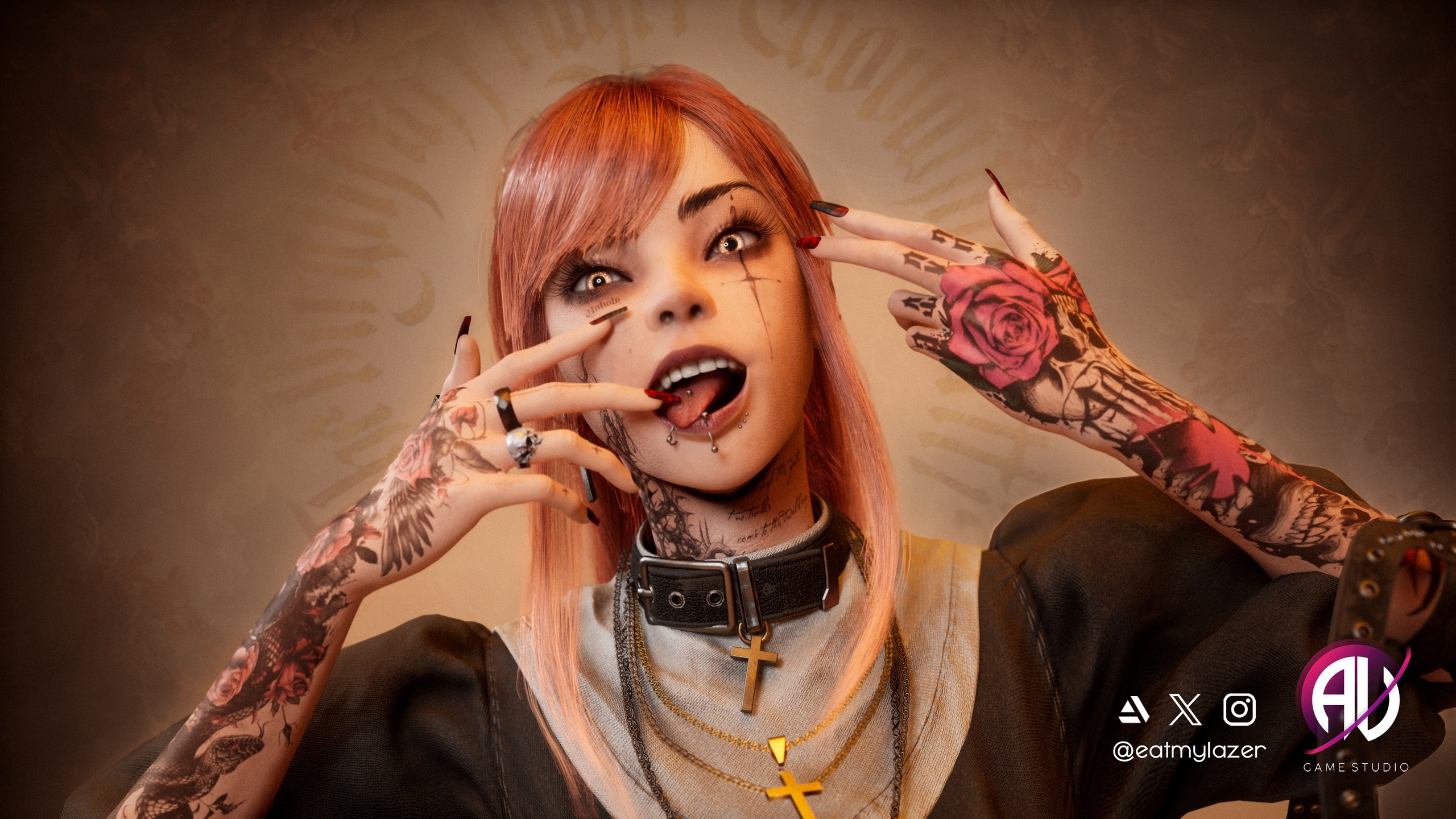 Media 1 for listing Cyberpunk Goth Nun - Raven