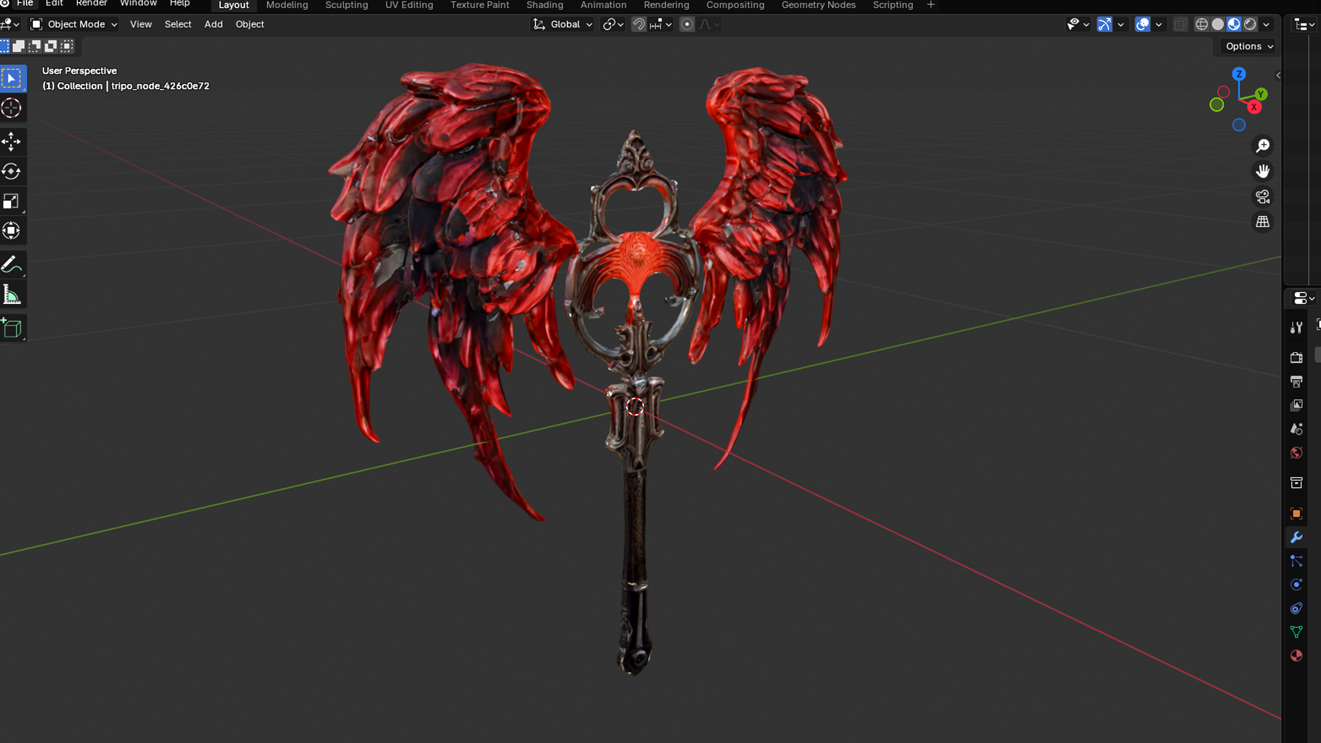 evil wing key 3D modeling | Fab