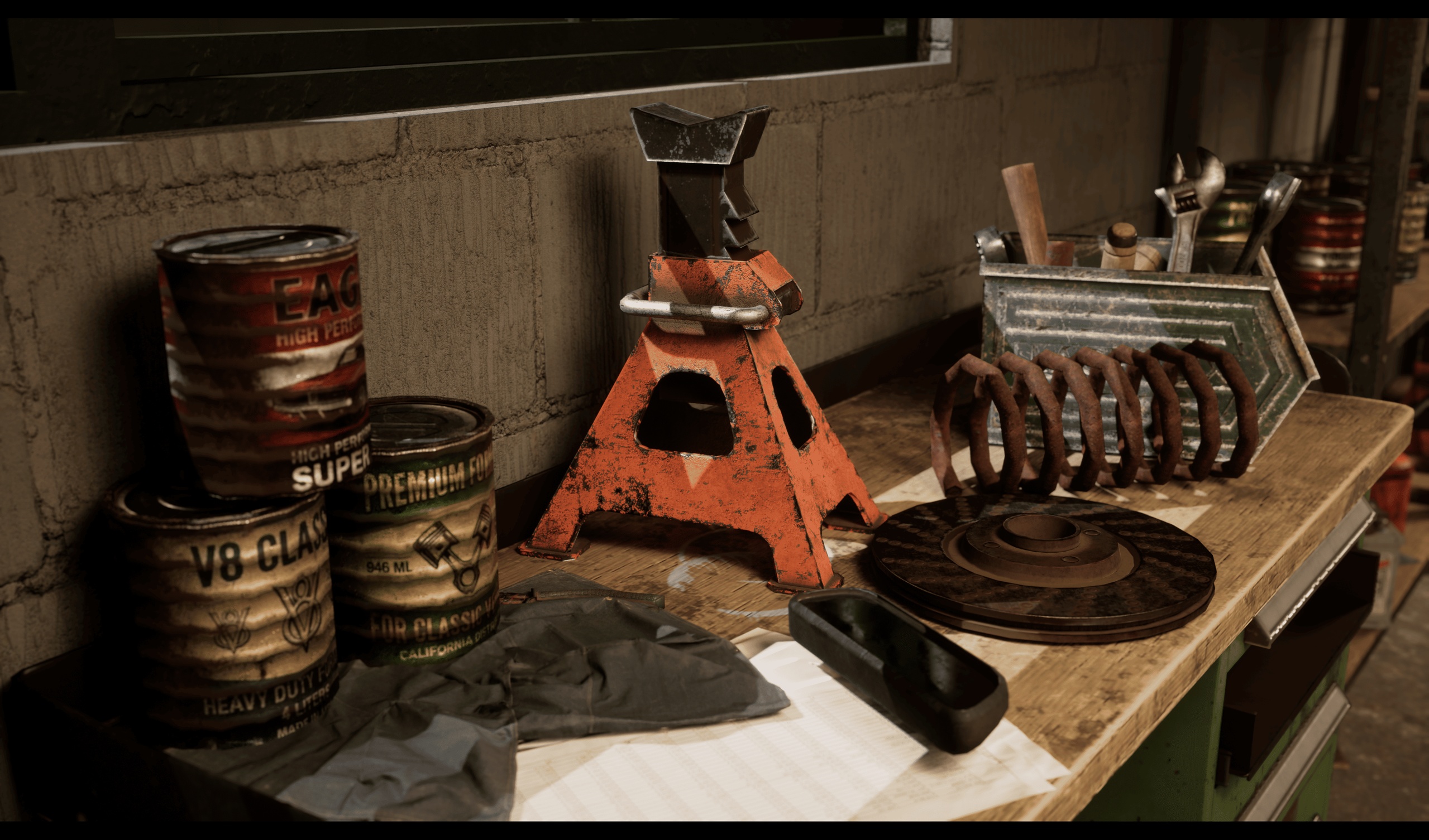 Media 1 for listing Auto Parts & Garage Clutter Prop Pack - Game Ready PBR
