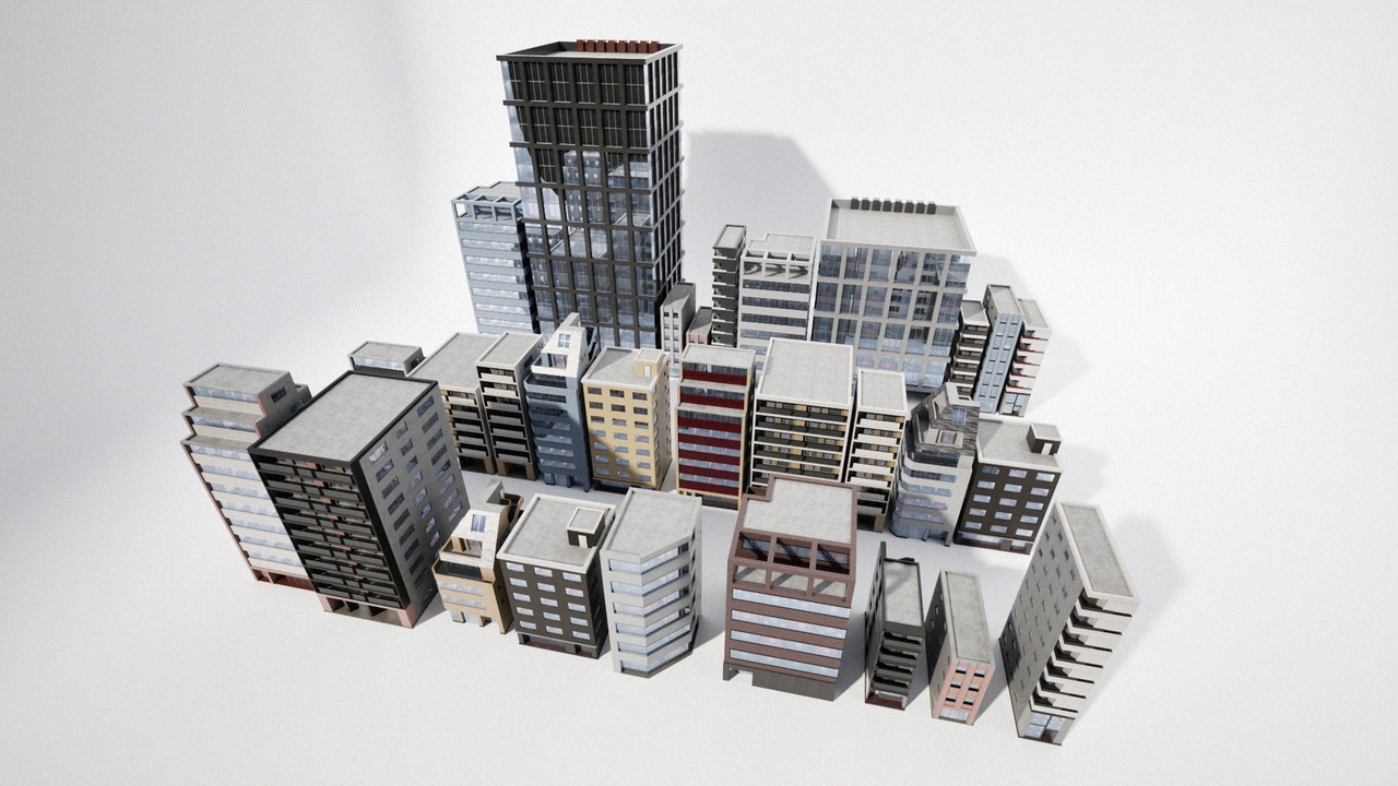 Media 1 for listing Japanese Office Buildings 01 - Background Buildings