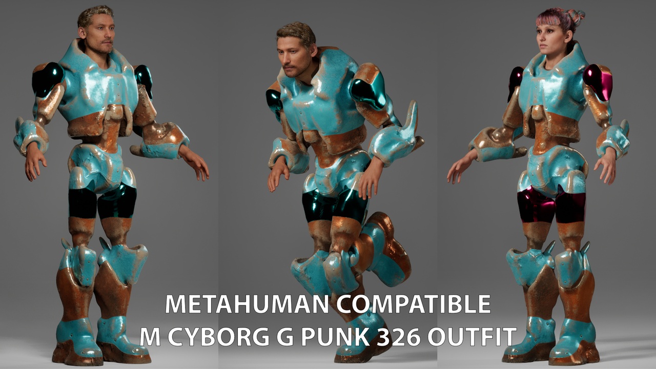 Media 1 for listing MetaHuman Compatible M Cyborg G Punk 326