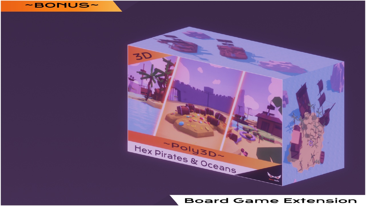 Media 1 for listing Poly 3D - Hex Pirates & Oceans Pack