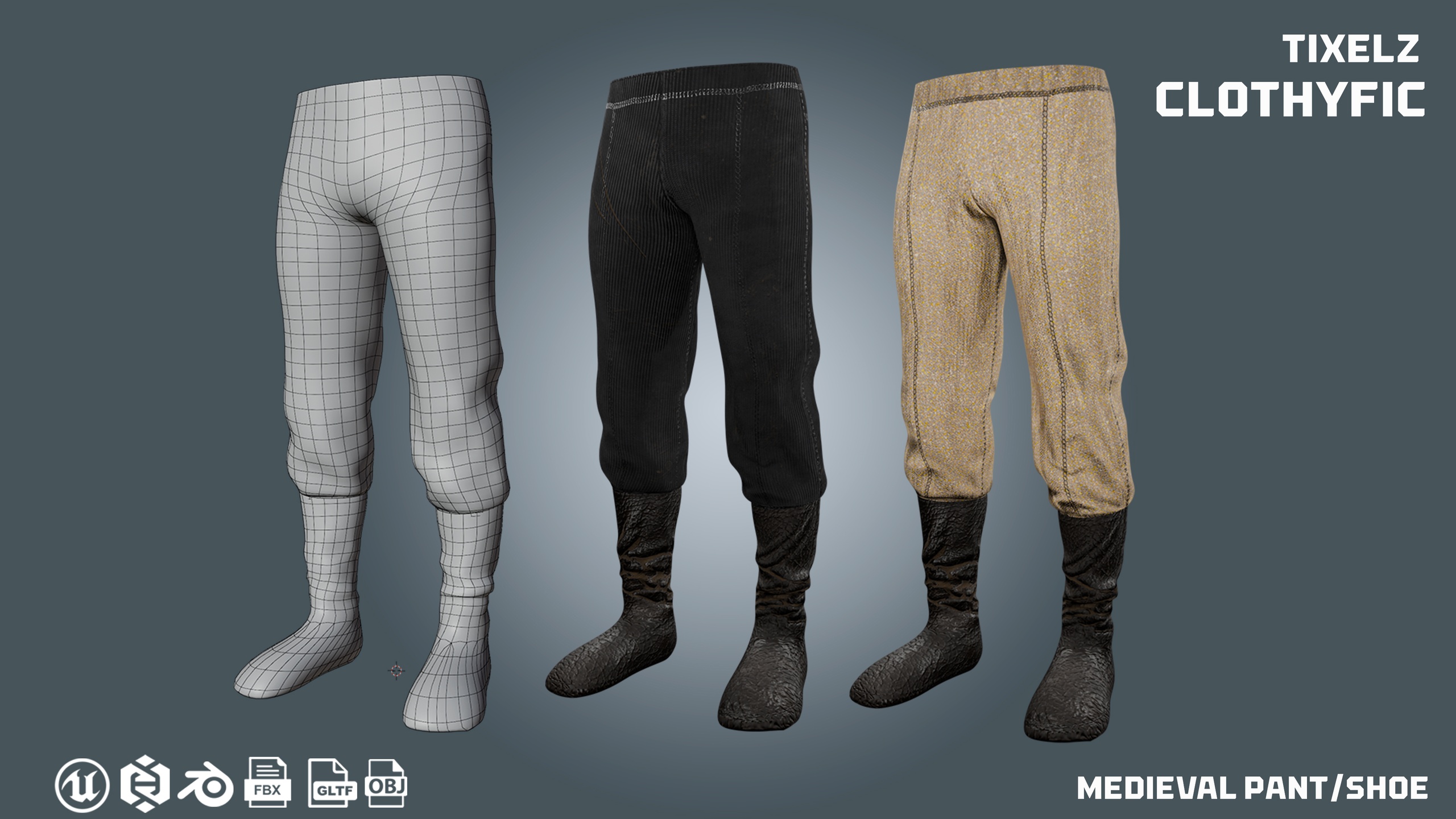 Media 1 for listing medieval pant/shoe - clothyfic medieval outfit (20)