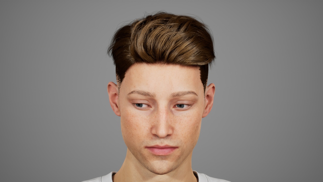 Media 1 for listing MetaHair 217- Groom hair for Metahumans - With lowpoly version in additional