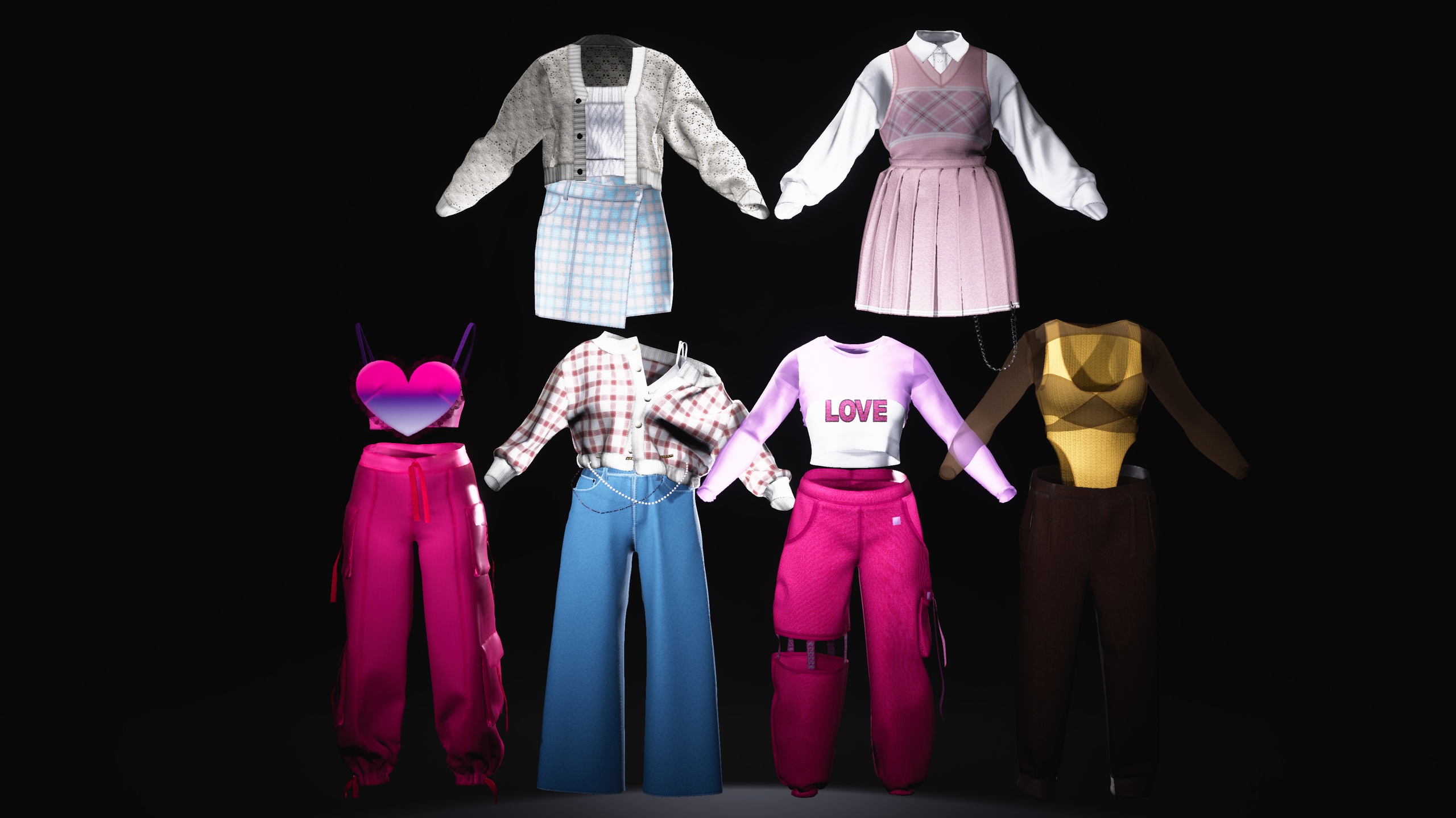 Media 1 for listing MetaHuman K-Pop Female Outfit Pack