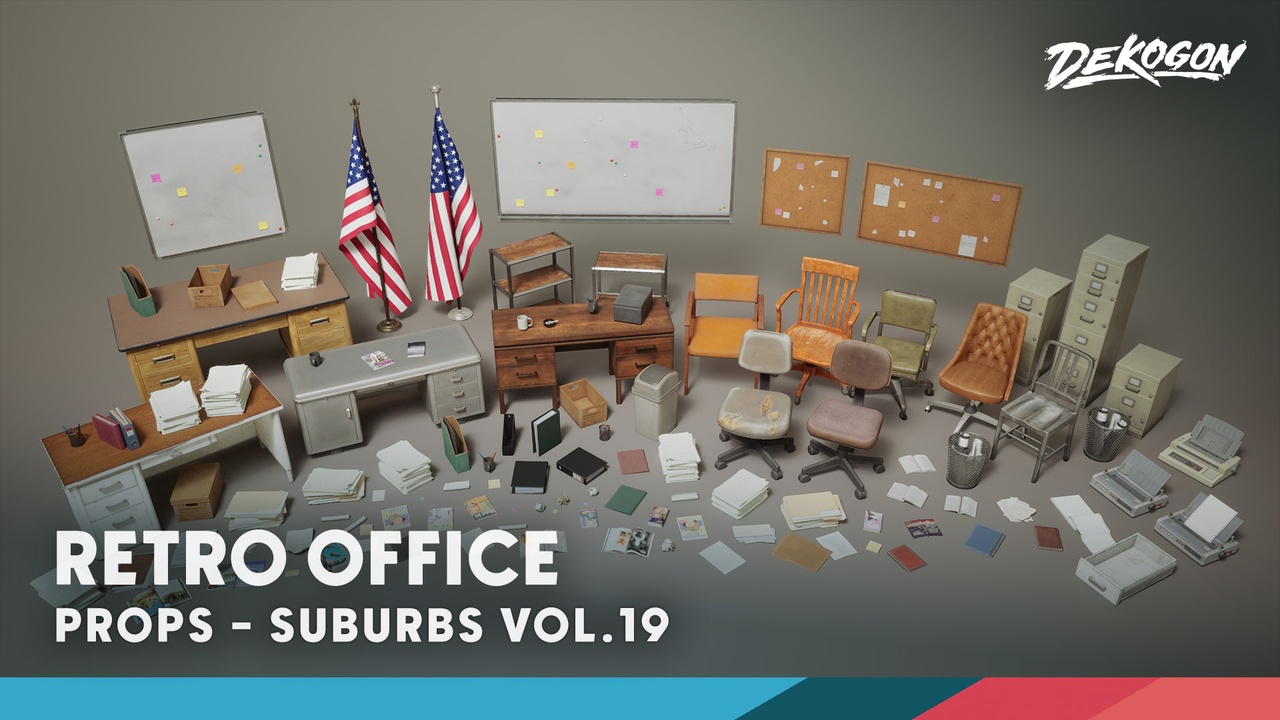 File multimediali per l'articolo Suburbs VOL.19 - Retro Office (Nanite and Low Poly): 1
