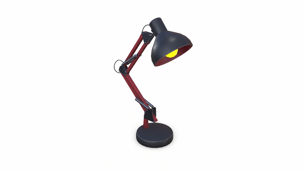 Media 1 for listing Old Retro Desk Lamp Low-poly PBR