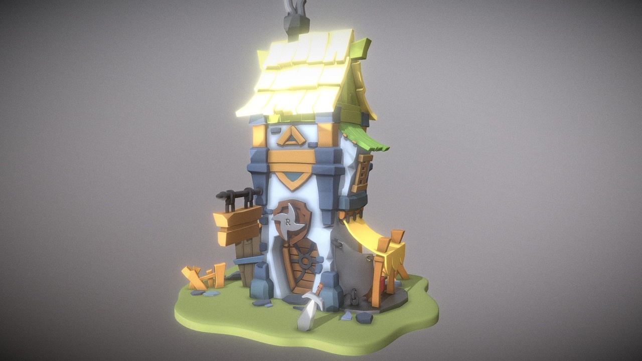 Media 1 for listing Castle like House Building stylized
