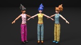 Blossom Girls – 3 Stylized Female Characters Pack | Fab