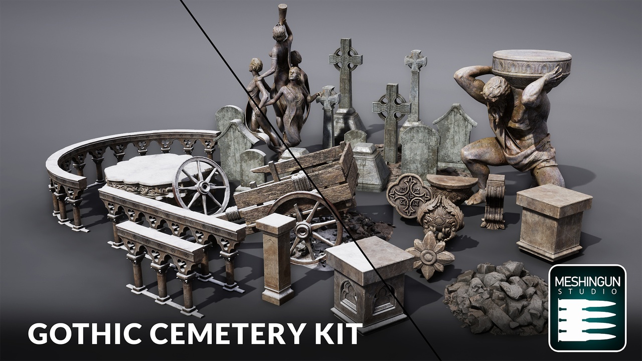 Media 1 for listing Gothic Cemetery Pack