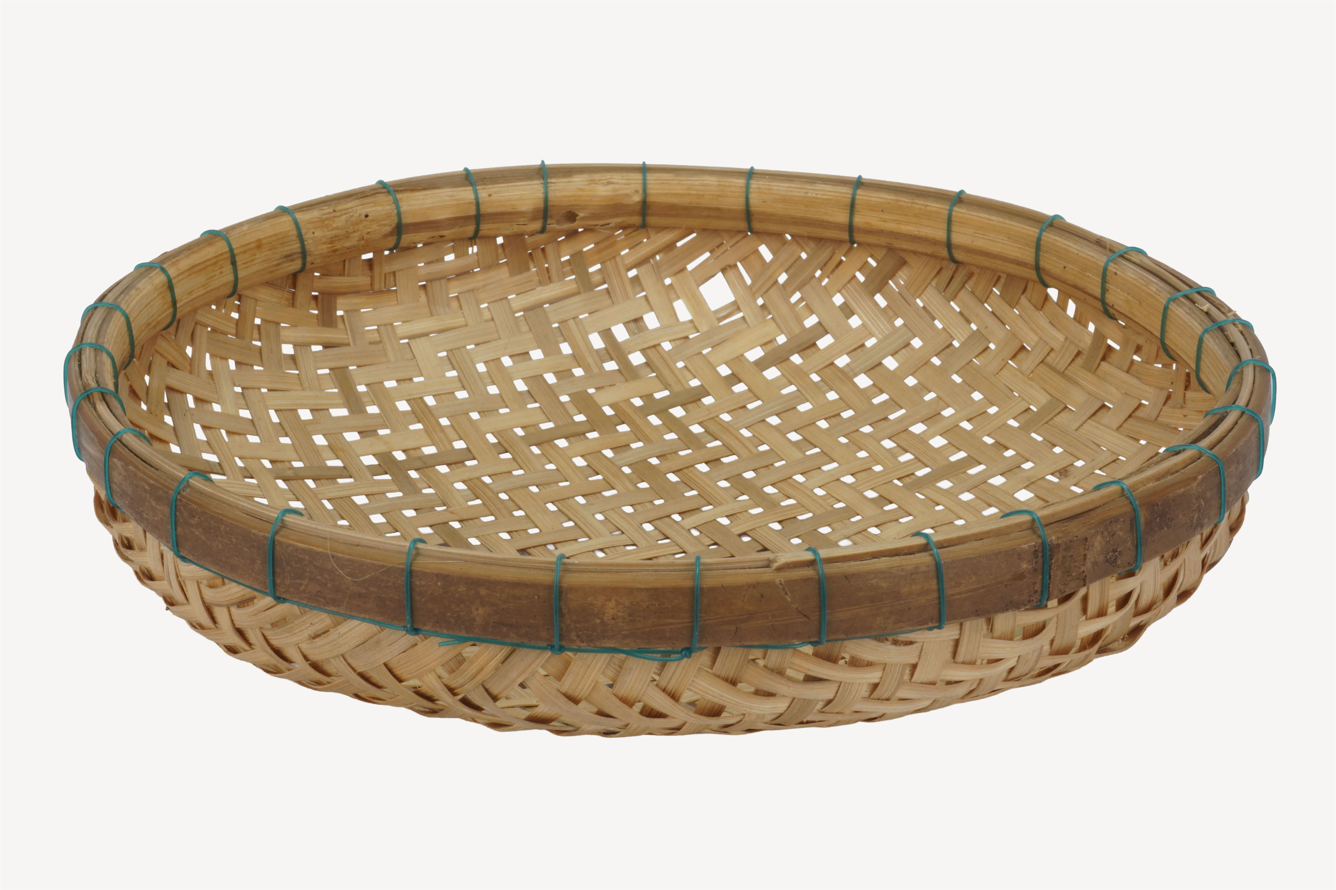 Traditional Cambodian Woven Bamboo Basket | Fab