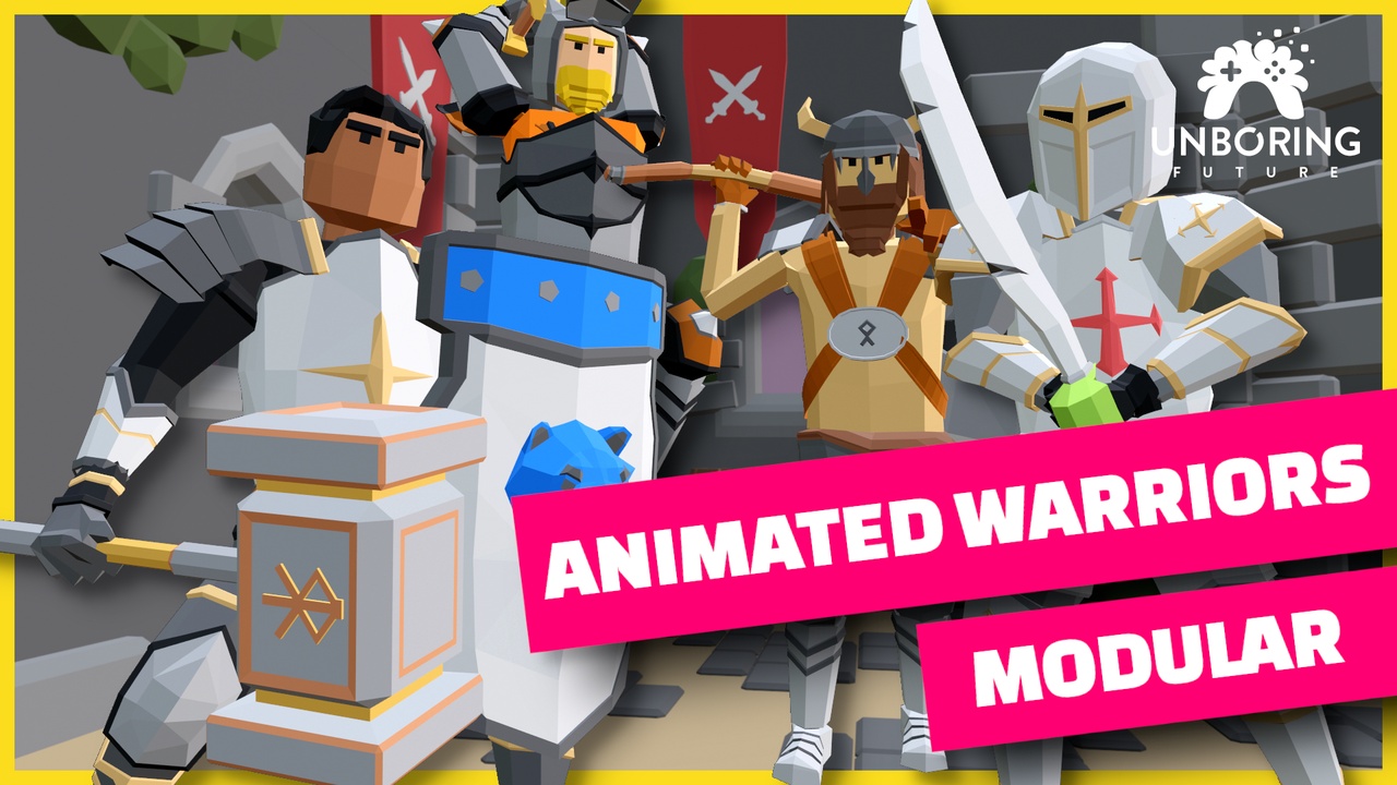 Media 1 for listing LOW POLY WARRIORS - Animated & Modular