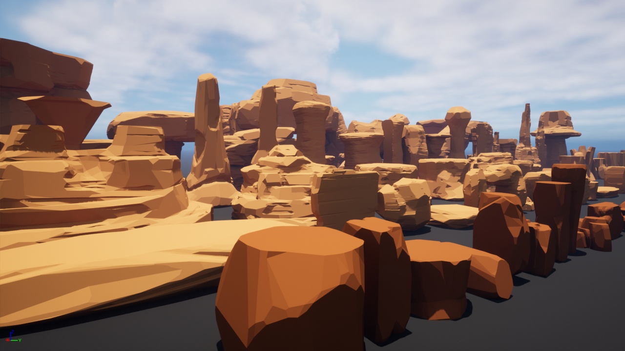 Media 1 for listing Low poly Desert Rocks