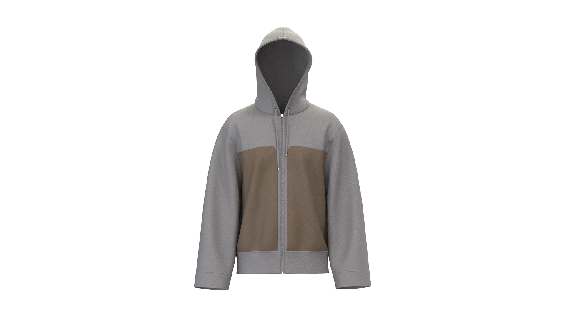 Media 1 for listing Men Color - Blocked Oversized Hoodie | High Poly