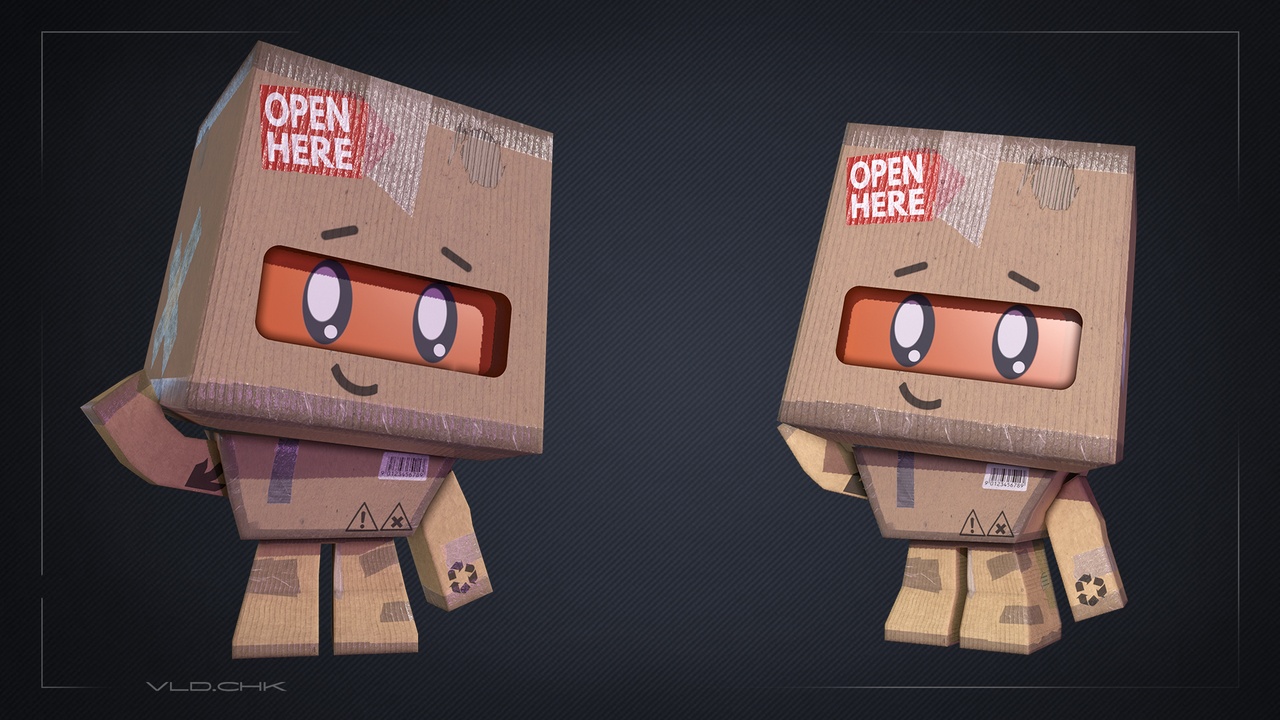 Media 1 for listing Cute Cardboard Boy