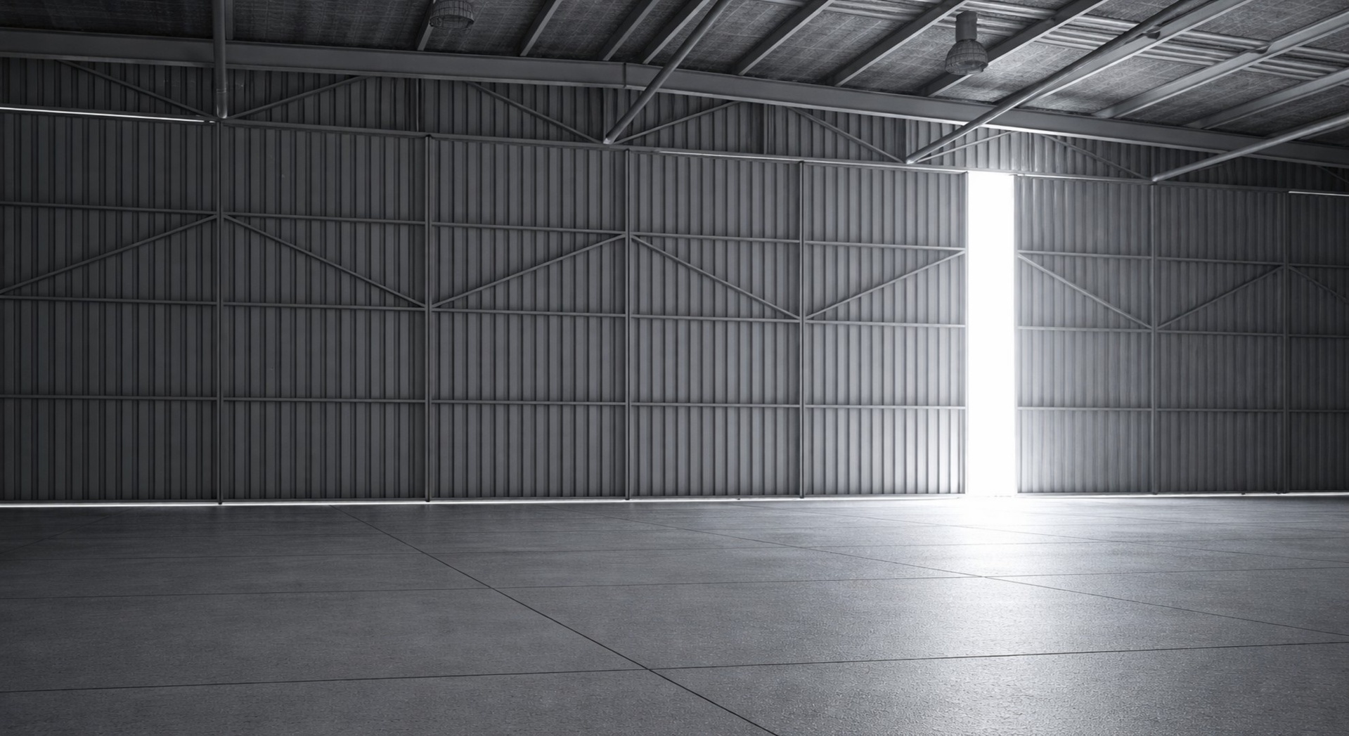 Industrial Warehouse / Hangar Interior Environment – Realistic Garage ...