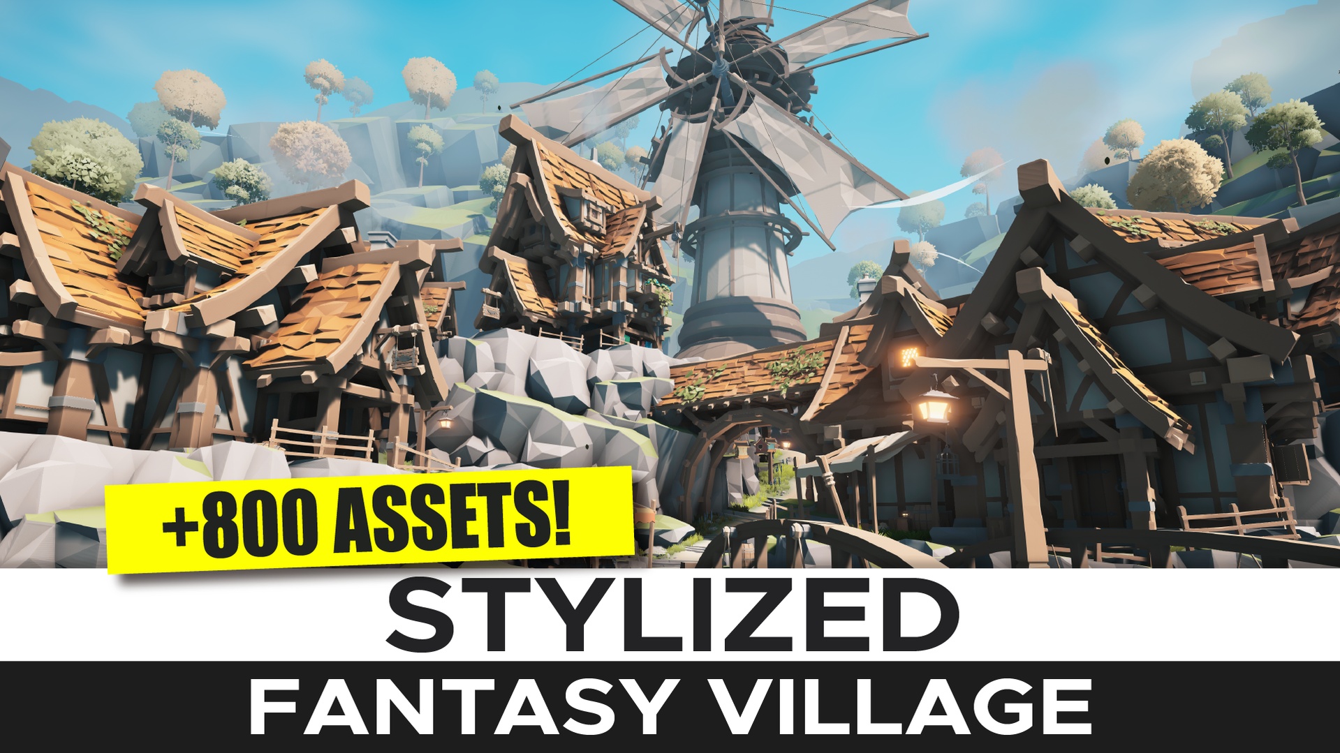 الوسائط 1 للقائمة STYLIZED Fantasy Village - Low Poly 3D Art