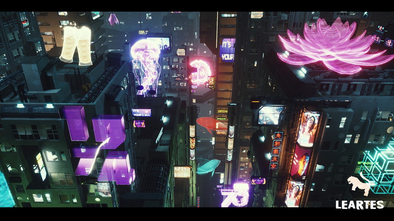 Media 1 for listing Cyberpunk Holograms / Neon Set ( Set of 33 Holograms )