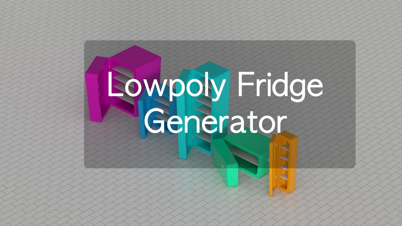 Media 1 for listing Low poly Fridge generator tool | HDA