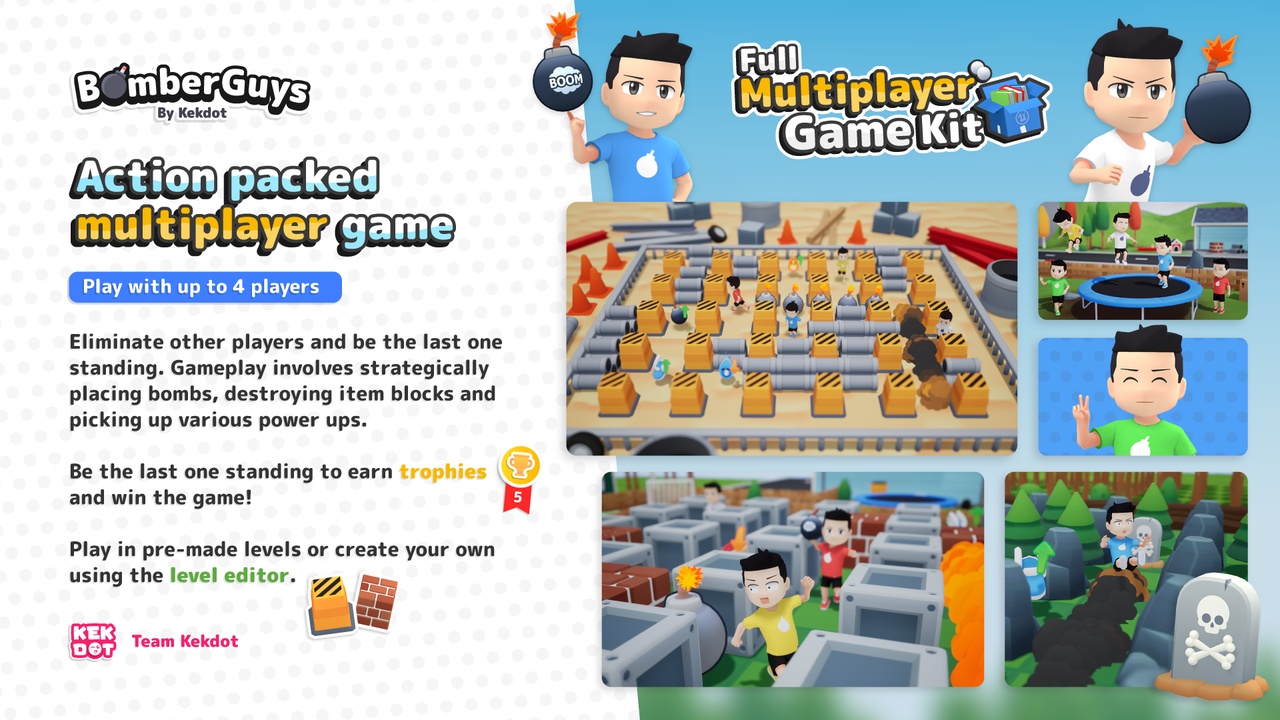 Media 1 for listing BomberGuys - Multiplayer Game Template - Blueprints - By Kekdot