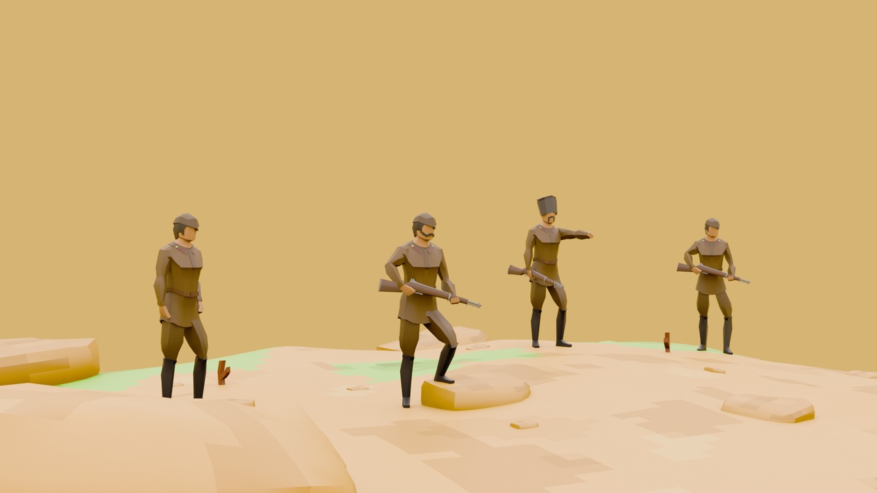 Media 1 for listing Character Pack / Former Turkish soldier / Weapon / accessory