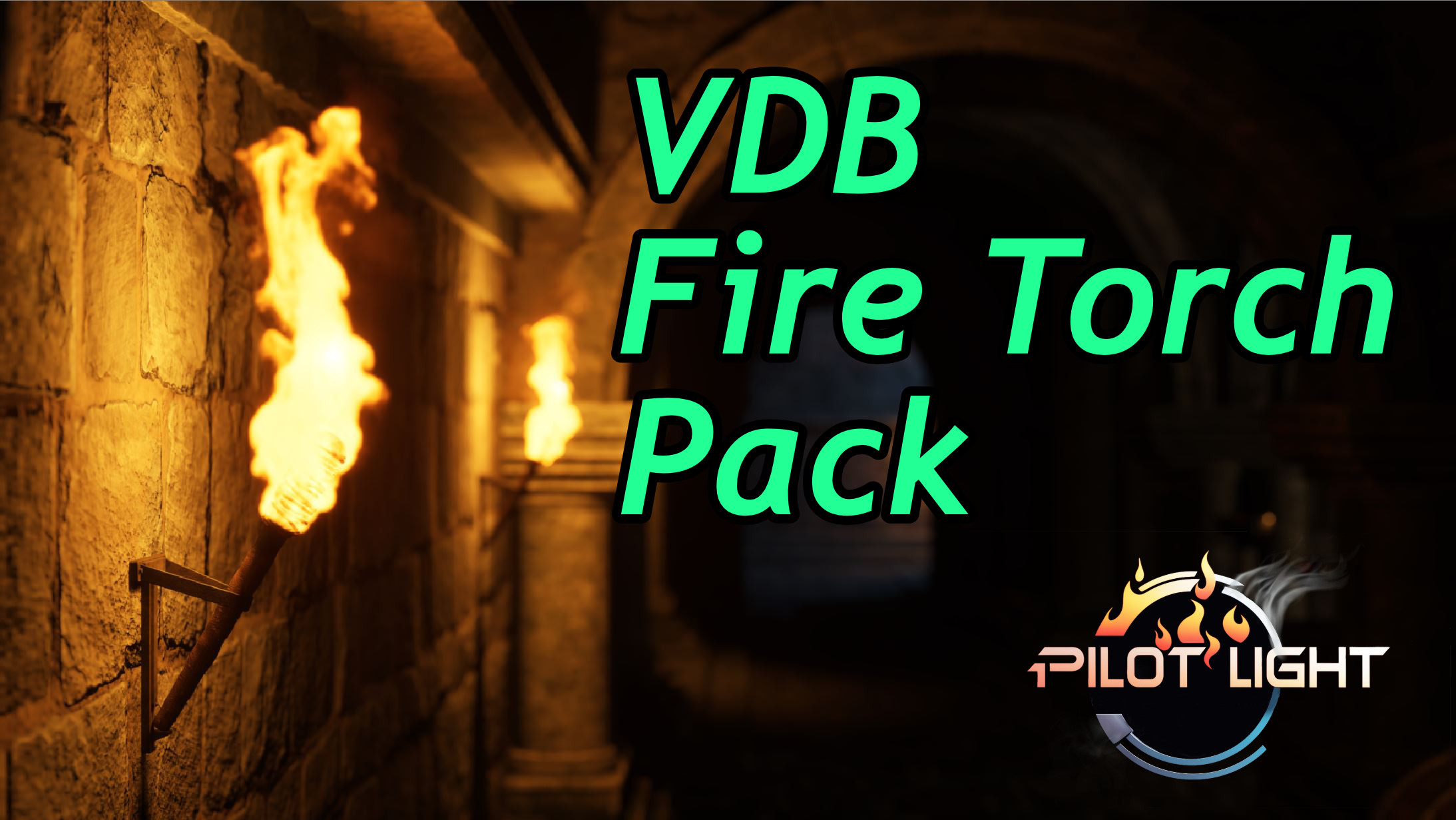 VDB Fire Torch Pack With Niagara Heat Haze | Fab