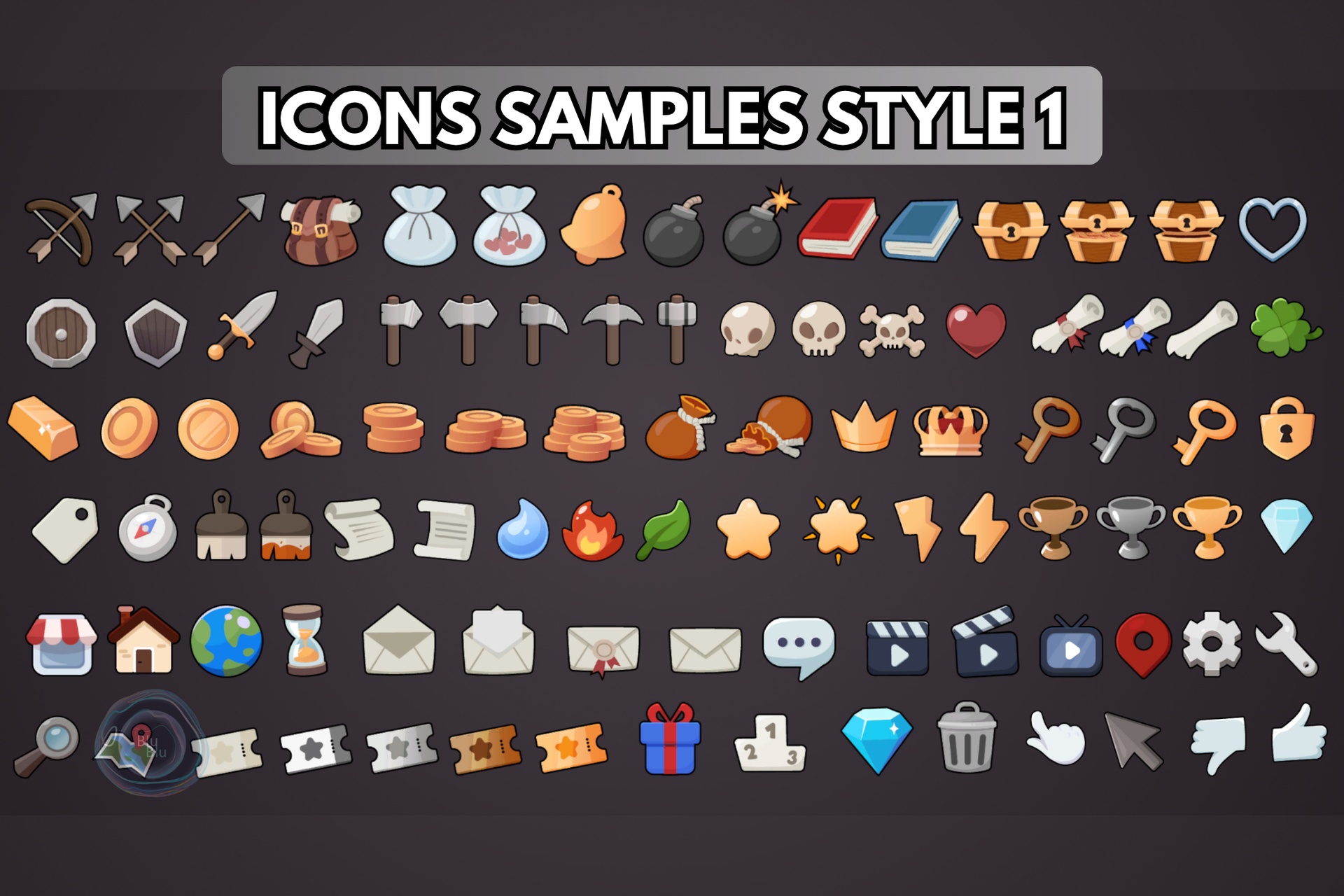 Media 1 for listing Fantasy Icons Pack 200+