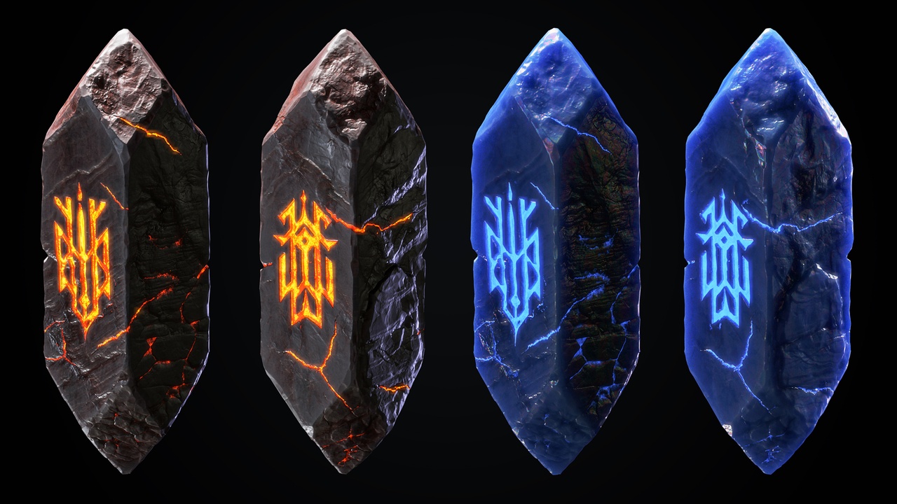 Media 1 for listing Runic Crystal Monolith – Fantasy Magic Stone