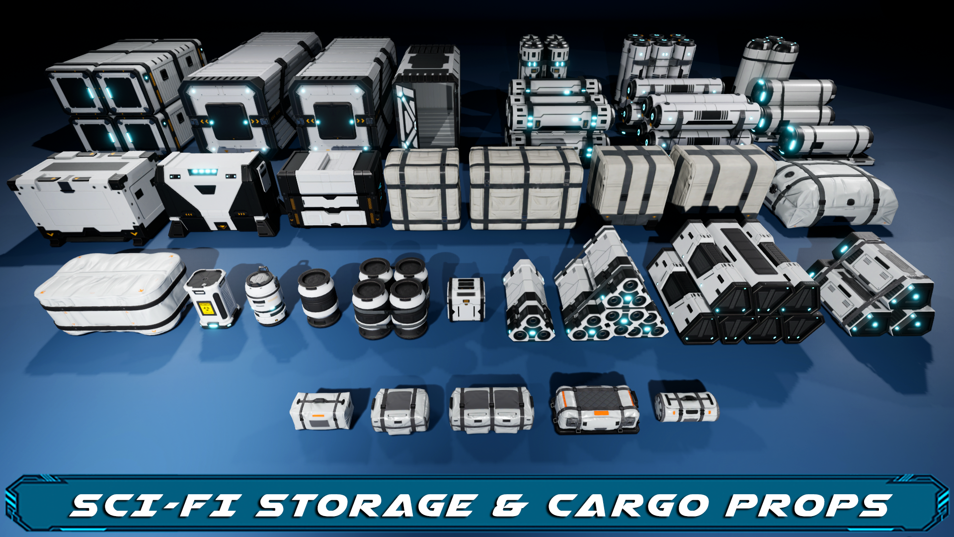 Sci-Fi Storage and Cargo props | Fab