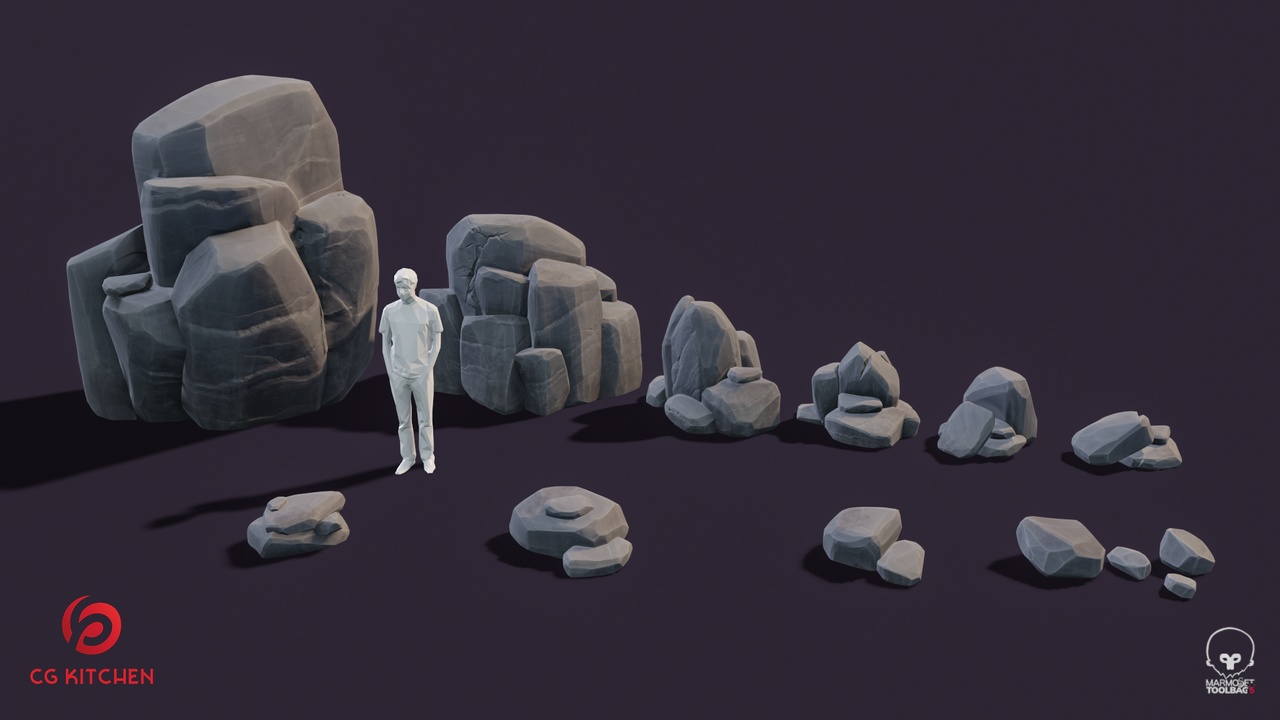 Media 1 for listing Stylized stones VOL.2
