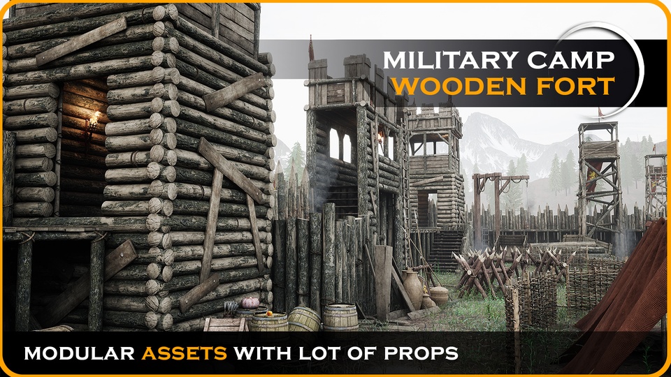 Palisades medieval war camp | Fab